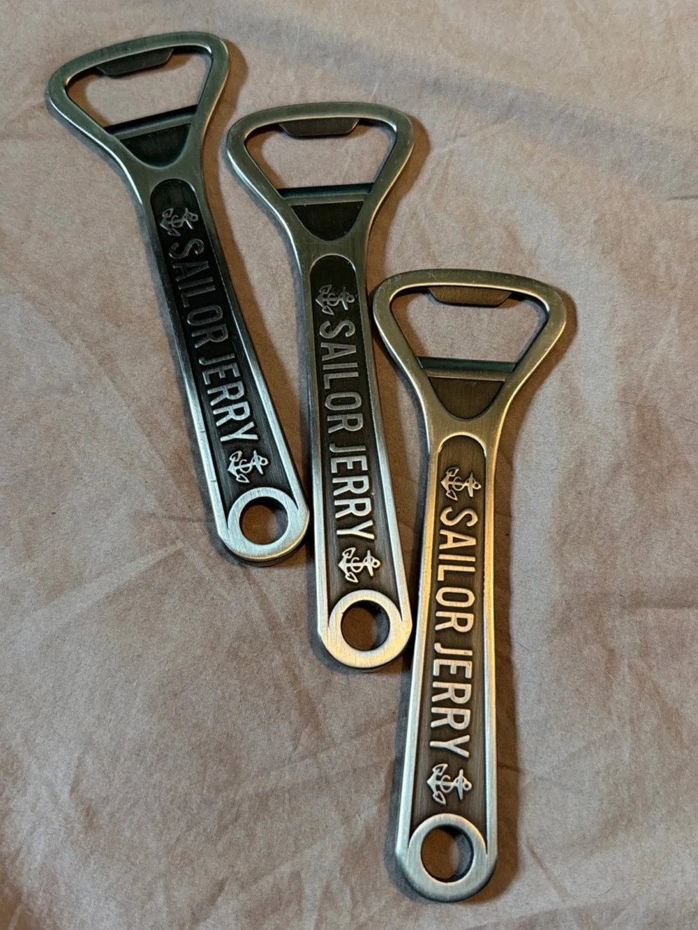 Set of 3 Steel Sailor Jerry Bottle Openers